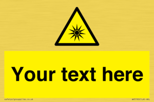 Custom Optical Radiation Sign